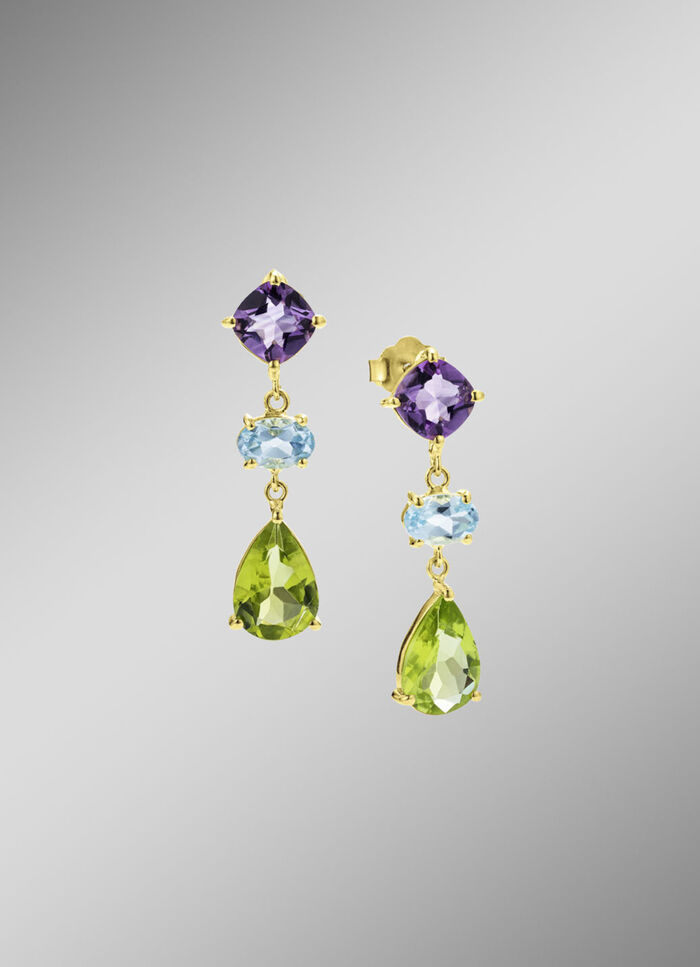 Edle Farbenpracht: Ohrstecker mit echten Edelsteinen 