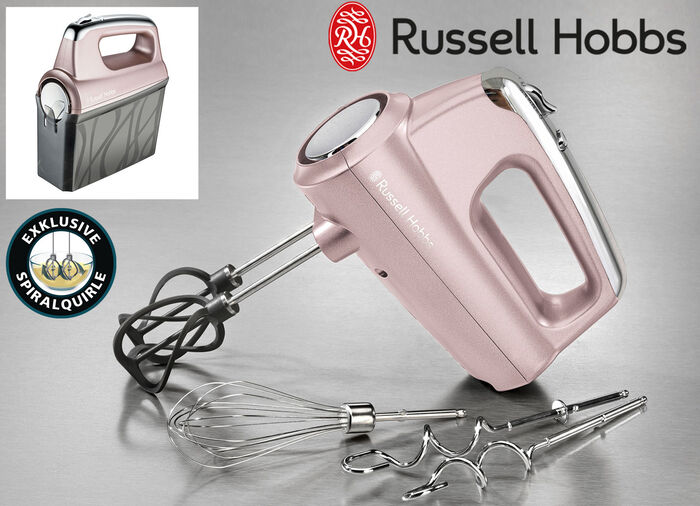 Russell Hobbs Handmixer mit spiralförmigen Helix-Quirlen CHAMPAGNER