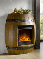 Elektrischer Kamin im Weinfassdesign 