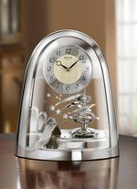 Tischuhr mit Drehpendel SILBER