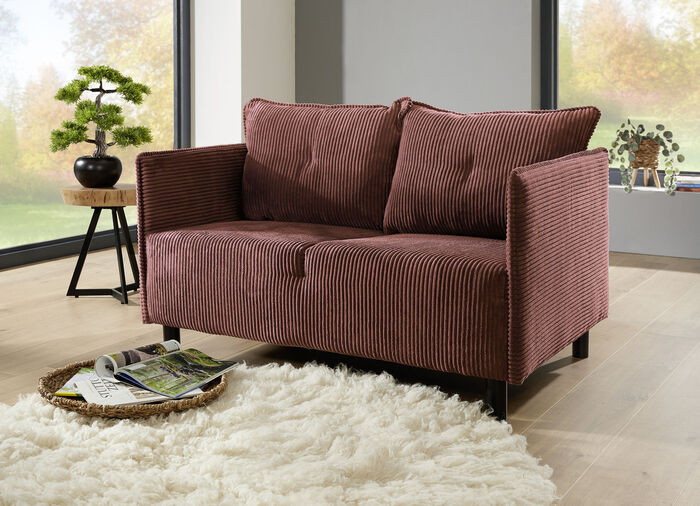 Polstermöbel mit dekorativem Cord-Bezug ROT