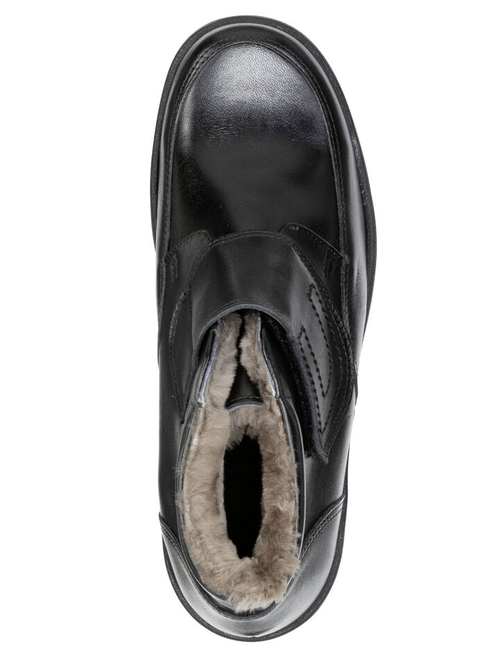 ELENA EDEN, gefütterte Damen-Boots, Winterschuhe, Weite H, mit Lammfell SCHWARZ