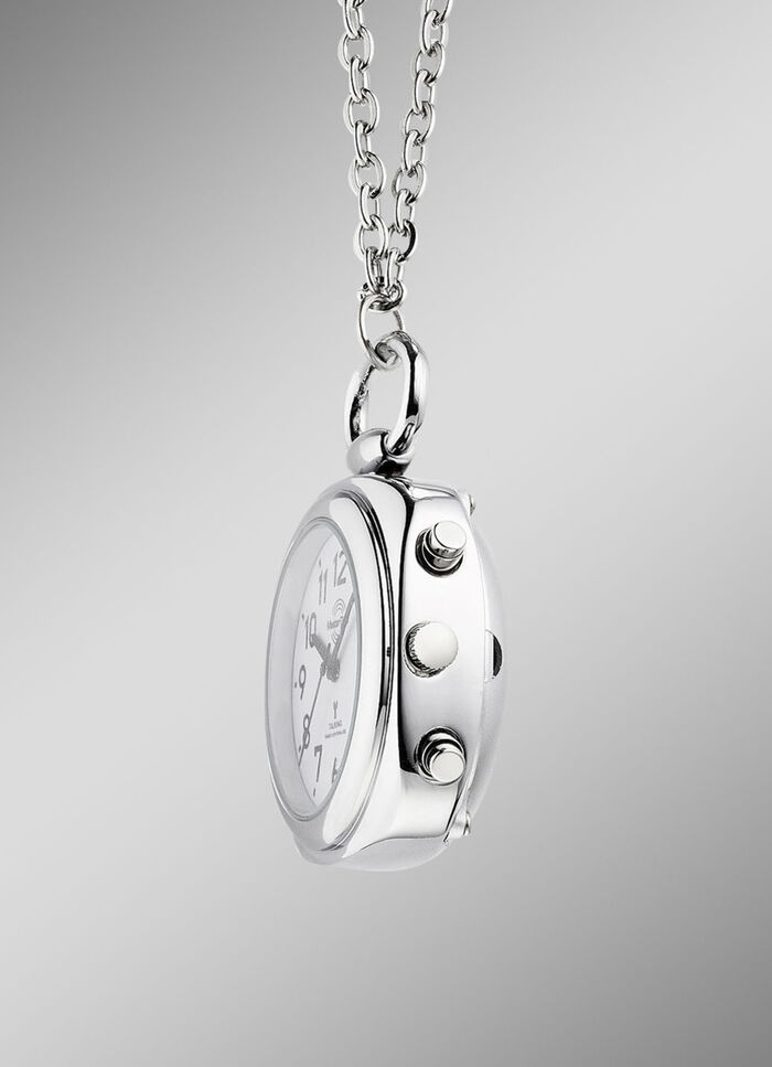 Funk-Anhängeruhr mit sprechender Zeitansage auf Knopfdruck 