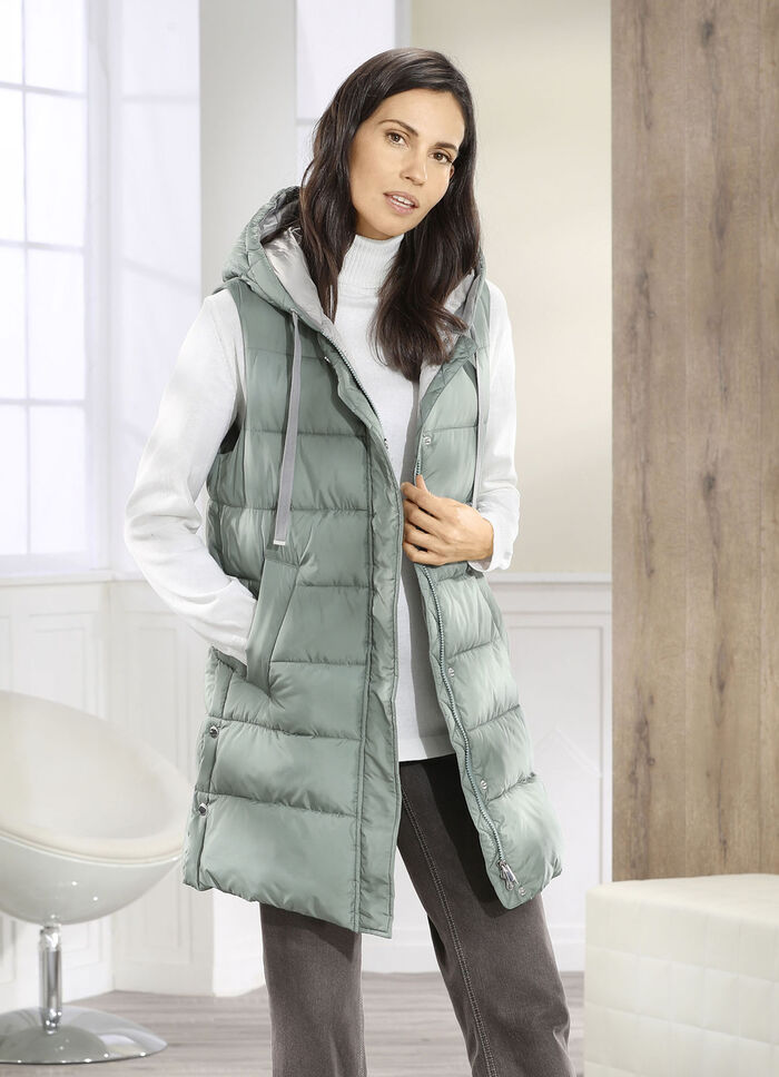 Weste mit fester Kapuze 