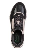 ELENA EDEN, trendige Damen-Sneaker, Weite G, mit herausnehmbarem Fu&szlig;bett SCHWARZ-KIESEL