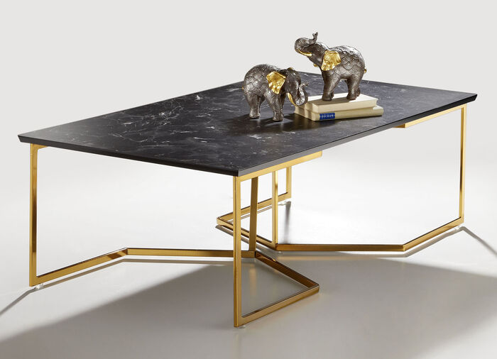 Couchtisch mit echter Marmoroptik 