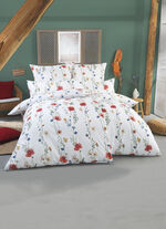 Beidseitig bedruckte Bettwäsche-Garnitur ROT