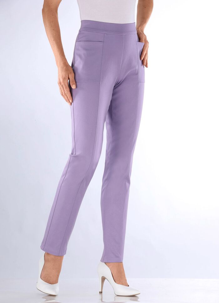 Hose mit abgesteppten Teilungsn&auml;hten 