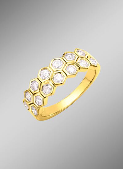 H&uuml;bscher Damenring mit Brillanten 