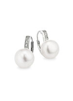 Ohrringe mit Süßwasser-Zuchtperlen und Diamanten 