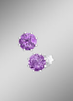Süße Ohrstecker mit echt Amethyst 
