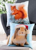 Kissenbez&uuml;ge in Samtoptik mit Rei&szlig;verschluss BUNT