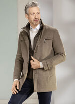 Mantel in 2 Farben HELLBRAUN MELIERT