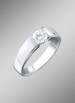 Eleganter Damenring in Wei&szlig;gold mit Brillant 