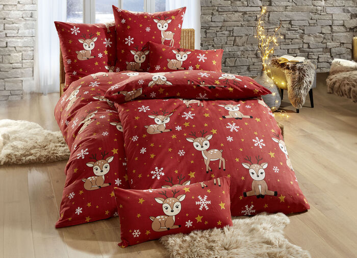 Kuschelige Bettwäsche-Garnitur aus Baumwolle 