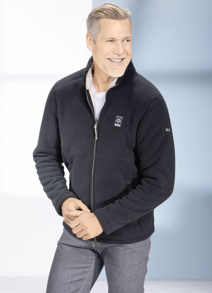 Fleecejacke von „LPO“ SCHWARZ