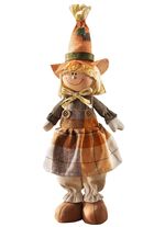 Witzige Vogelscheuche ORANGE-GR&Uuml;N-BRAUN