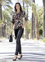 Shirt-Tunika mit Lederimitat-Besätzen 