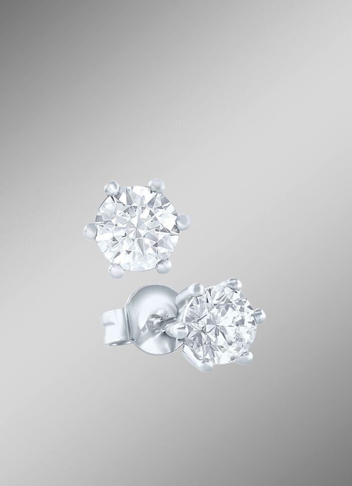 Ohrstecker in Wei&szlig;gold 