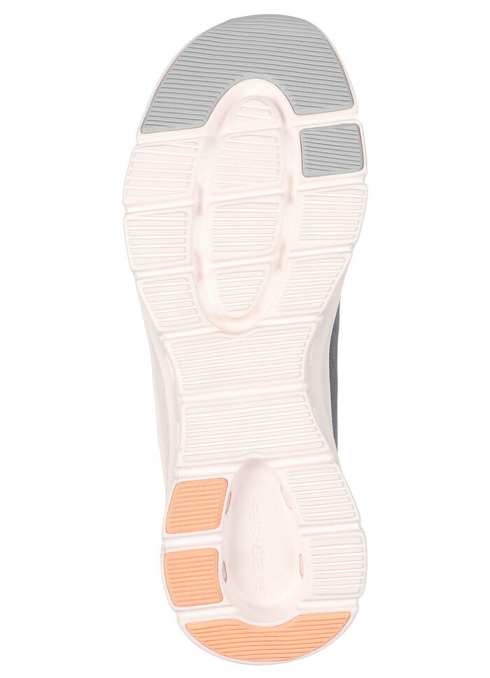 SKECHERS Sneaker mit geformter Slip-Ins Fersenplatte GRAU-ORANGE