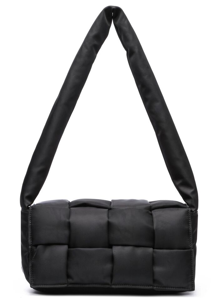 Collezione Alessandro Tasche aus zart gl&auml;nzendem Textilmaterial SCHWARZ