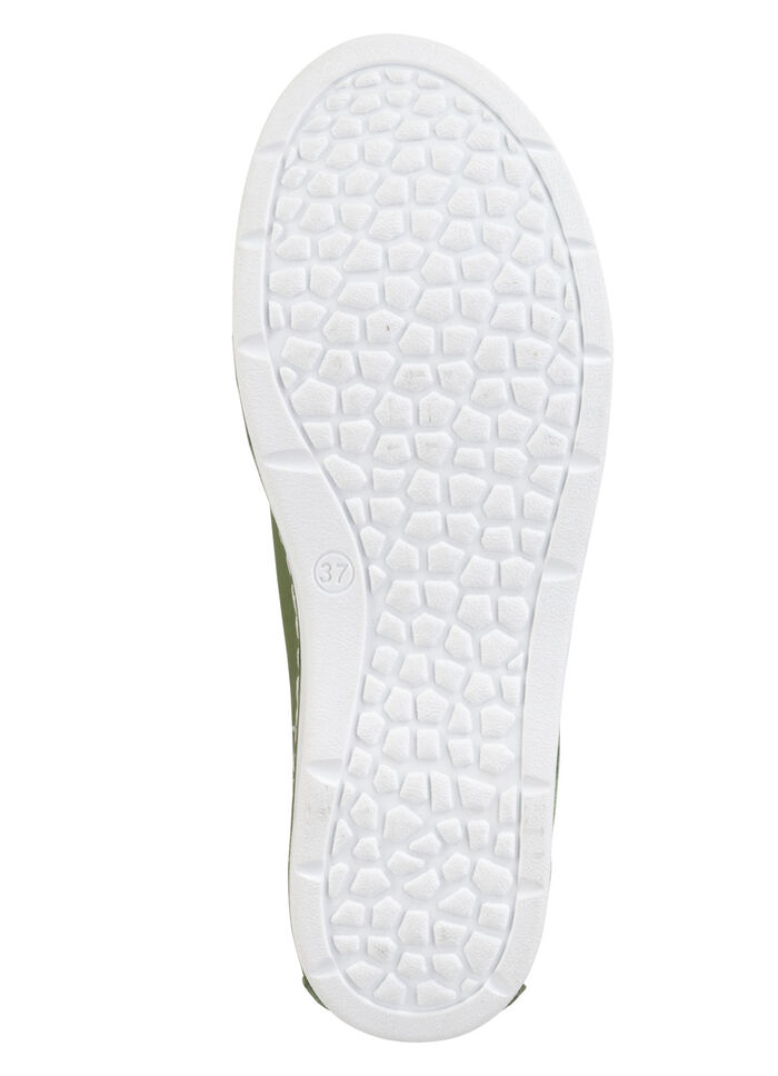 ELENA EDEN Schnürschuh mit Knitter-Struktur und Zier-Nähten GRÜN