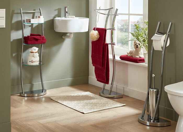 Stilvolle Bad-Accessoires aus Stahlrohr 