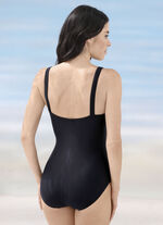 Schwab Badeanzug mit platziertem Druckdessin und Halbkorsage 