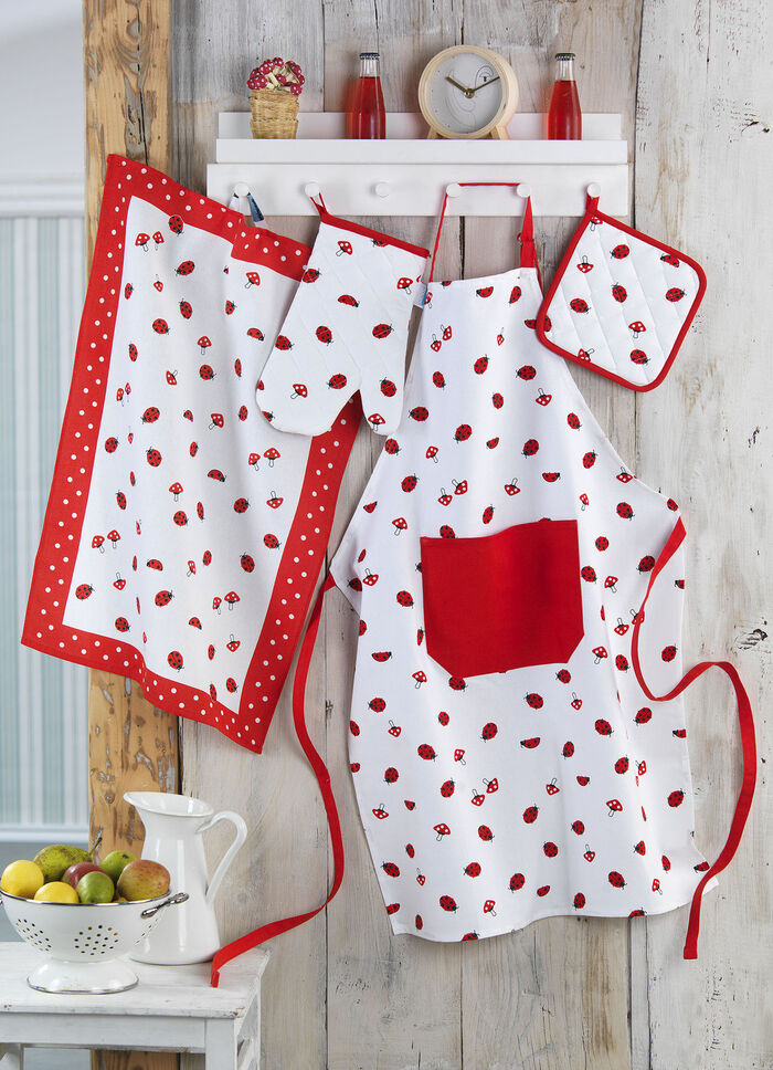 Küchenprogramm mit Marienkäfer- und Fliegenpilz-Motiven 