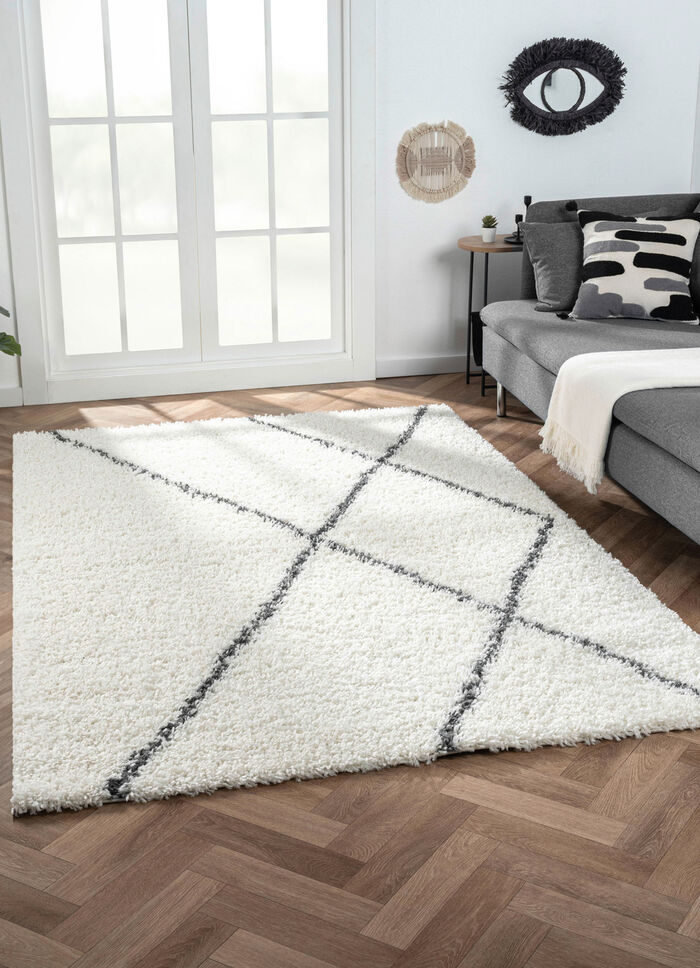 Traumhaft flauschige Shaggy-Brücken, -Galerien und -Teppiche CREME