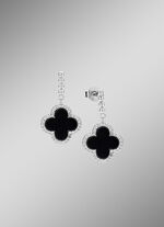 Schicke Kleeblatt-Ohrstecker aus Silber 