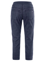 Caprijeans mit Strasssteinchenzier DUNKELBLAU