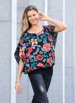 Poncho-Tunika mit eingearbeitetem Top 
