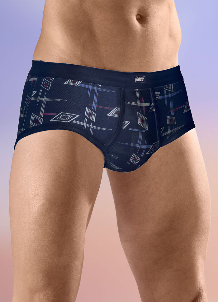 Fünferpack Slips mit Alloverdessin 