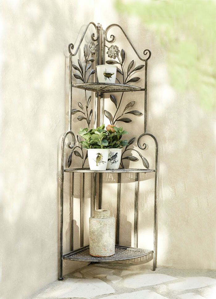 Wundersch&ouml;ne, verspielte Eisen-Regale GRAU