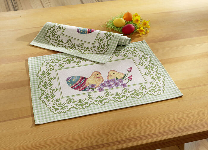 Gobelin Tischdecke und Kissenbezug MULTICOLOR