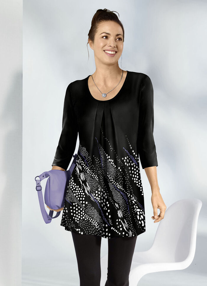 Attraktives Longshirt mit 3/4-langen Ärmeln 