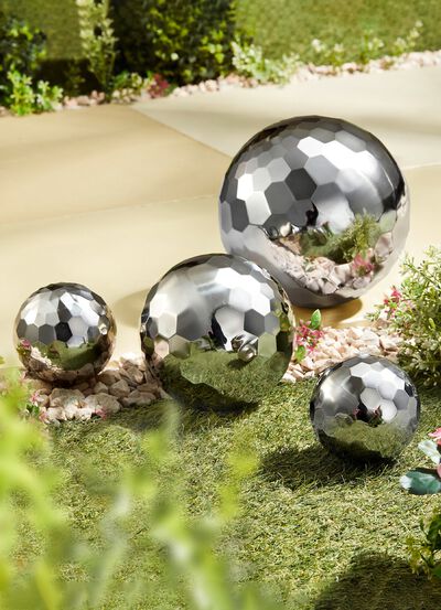Edelstahlkugeln Diamant deluxe, 4er-Set 