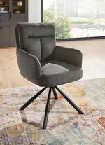 2er-Set Armlehnenst&uuml;hle in XXL-Sitzbreite GRAU