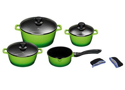 "KING" 9-teiliges Aluguss-Kochtopf-Set mit FUSION® keramischer Antihaftbeschichtung 