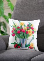 Kissenbezug "Tulpen" mit Rei&szlig;verschluss 