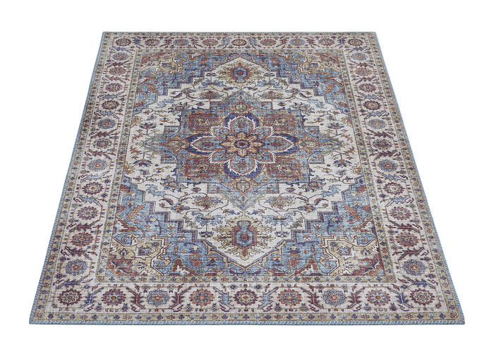 Pflegeleichte, gewebte Brücken und Teppiche BLAU