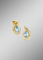 Ohrstecker mit echten Blautopase 