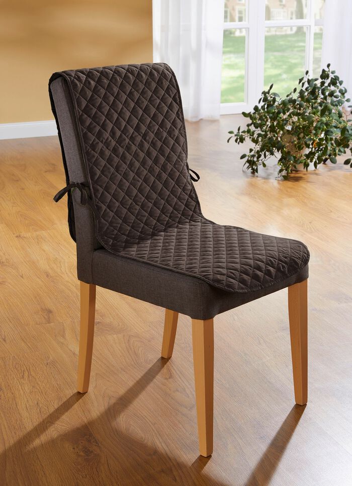 Stuhlhusse mit Taschen und Bandeinfassung BRAUN