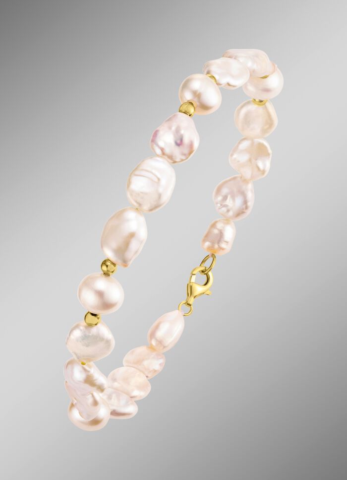 Armband mit SW-Zuchtperlen und Keshi-Perlen 