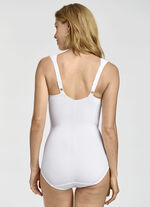 Miss Mary Hosenkorselett mit verst&auml;rktem Vorderteil WEISS