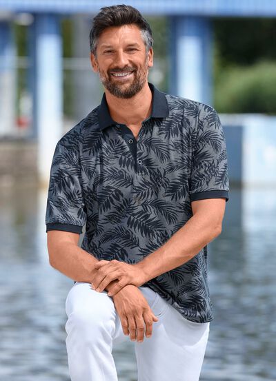 Poloshirt mit Knopfleiste 