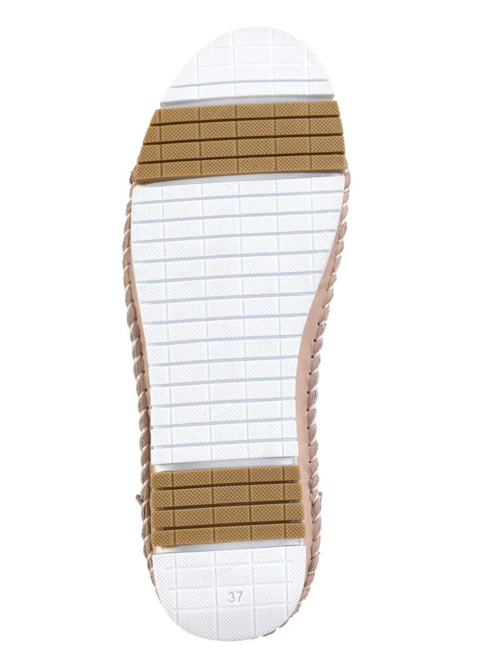 Gemini Mokassin-Slipper mit dezenter Knitter-Struktur TAUPE-WEISS