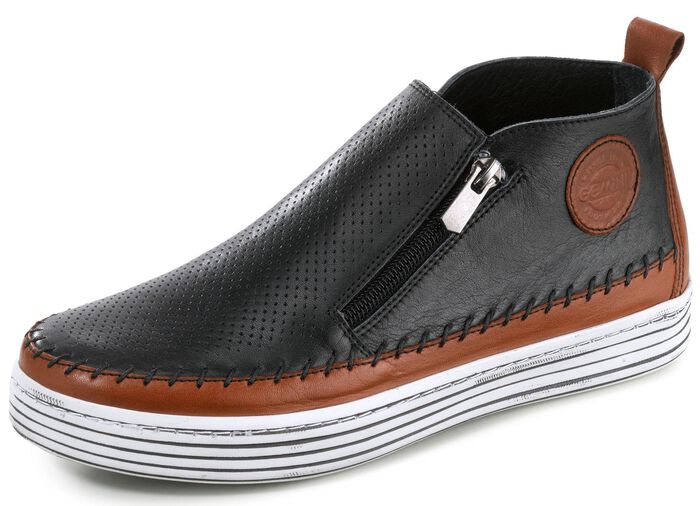 Gemini Bootie aus Rind-Nappaleder mit Zierperforation 