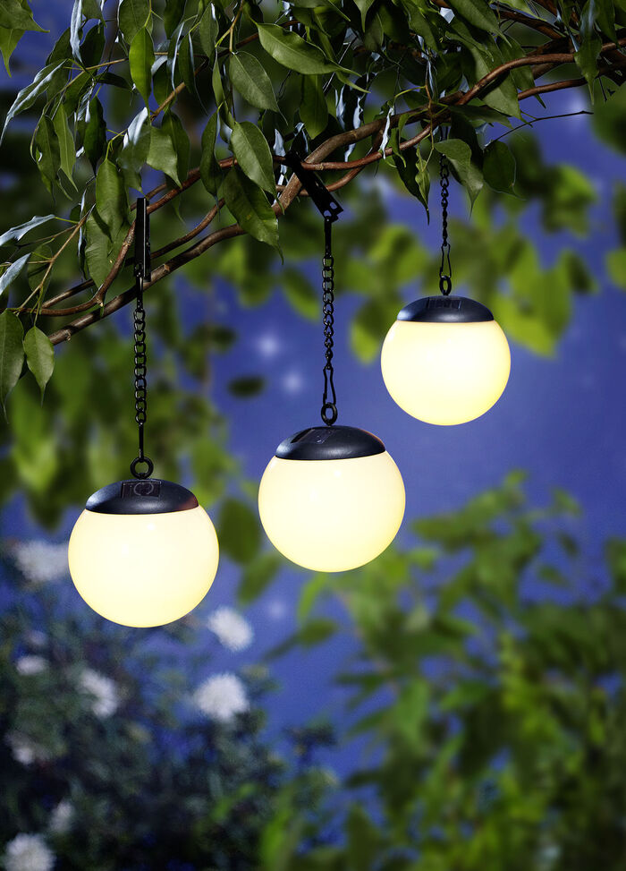 Solar-Kugelleuchten, 3er-Set 